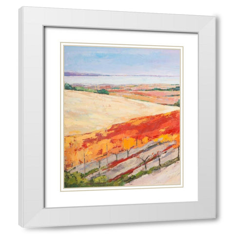 Lovely landscape I White Modern Wood Framed Art Print with Double Matting by Vierhout, Pieter