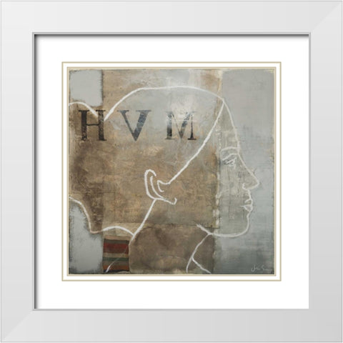 Massive White Modern Wood Framed Art Print with Double Matting by Simonis, Julia