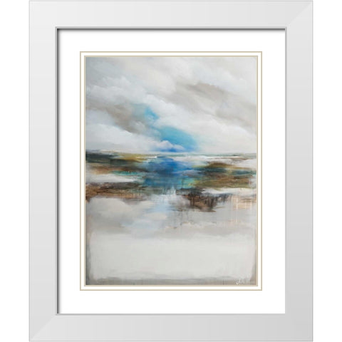 Never ending I White Modern Wood Framed Art Print with Double Matting by Simonis, Julia