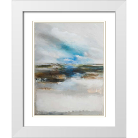 Never ending II White Modern Wood Framed Art Print with Double Matting by Simonis, Julia