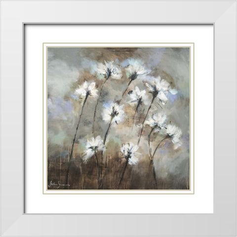 Floriade II White Modern Wood Framed Art Print with Double Matting by Simonis, Julia