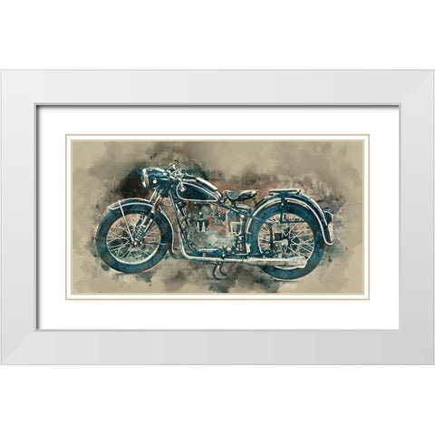 My motorbike White Modern Wood Framed Art Print with Double Matting by Hurk, James