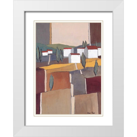 White houses I White Modern Wood Framed Art Print with Double Matting by Paus, Hans