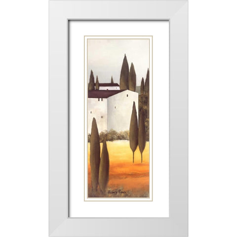 Twilight III White Modern Wood Framed Art Print with Double Matting by Paus, Hans