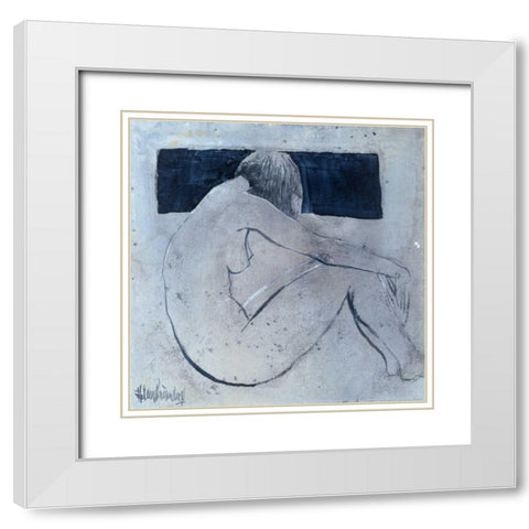 Studies from the nude II White Modern Wood Framed Art Print with Double Matting by Vriesendorp, Heleen