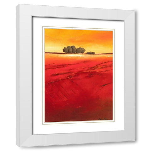 Tree Timberline I White Modern Wood Framed Art Print with Double Matting by Paus, Hans