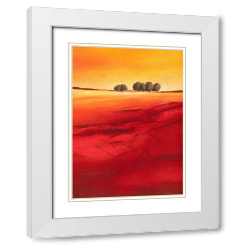 Tree Timberline II White Modern Wood Framed Art Print with Double Matting by Paus, Hans