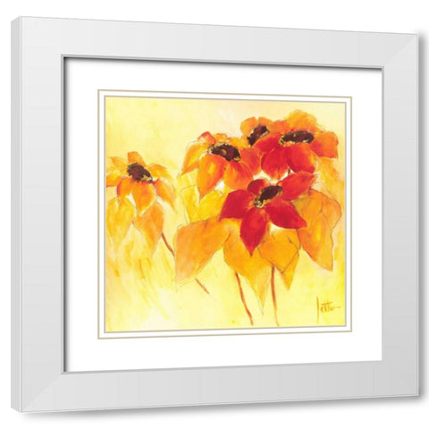 Sunshiny I White Modern Wood Framed Art Print with Double Matting by Roseboom, Jettie
