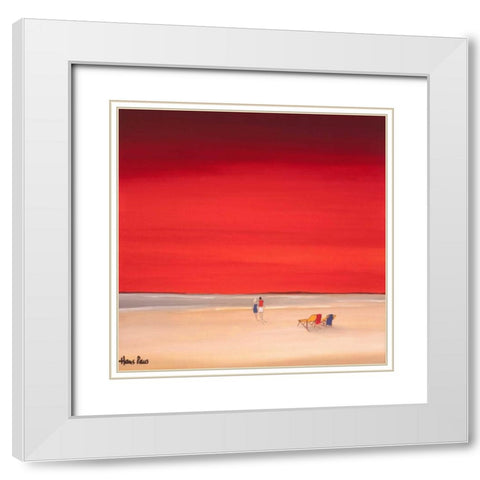 Good times I White Modern Wood Framed Art Print with Double Matting by Paus, Hans