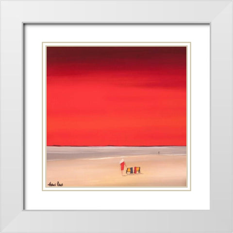 Good times II White Modern Wood Framed Art Print with Double Matting by Paus, Hans