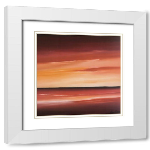 Splendid I White Modern Wood Framed Art Print with Double Matting by Paus, Hans