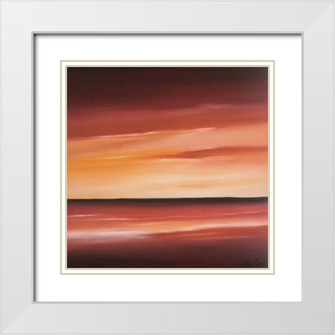 Splendid I White Modern Wood Framed Art Print with Double Matting by Paus, Hans