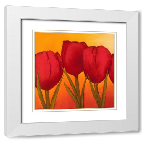 Be in full bloom I White Modern Wood Framed Art Print with Double Matting by Schrooten, Andre
