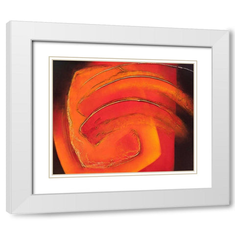 in motion II White Modern Wood Framed Art Print with Double Matting by Liesbet, Optendress