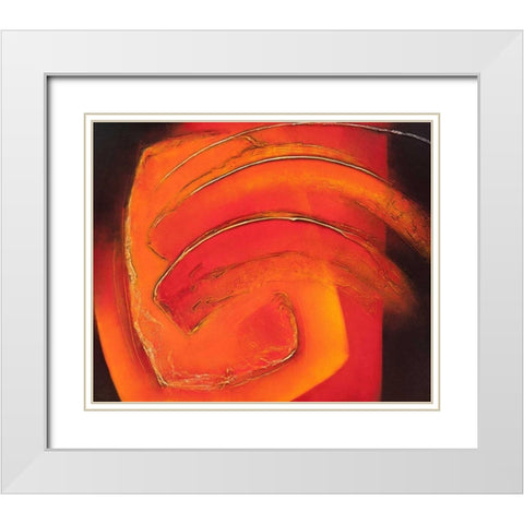 in motion II White Modern Wood Framed Art Print with Double Matting by Liesbet, Optendress