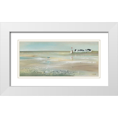 Front line II White Modern Wood Framed Art Print with Double Matting by Jauneau, Jean