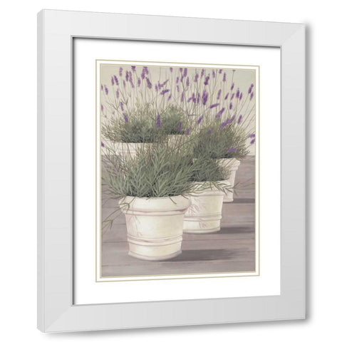 Lavender White Modern Wood Framed Art Print with Double Matting by Paus, Hans