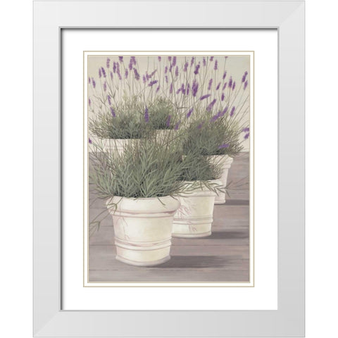 Lavender White Modern Wood Framed Art Print with Double Matting by Paus, Hans