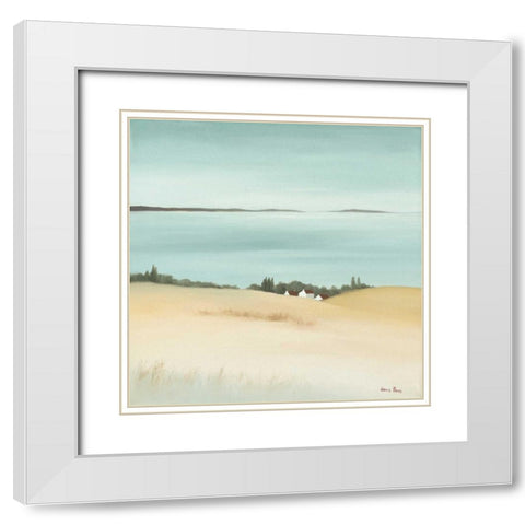 Day break I White Modern Wood Framed Art Print with Double Matting by Paus, Hans