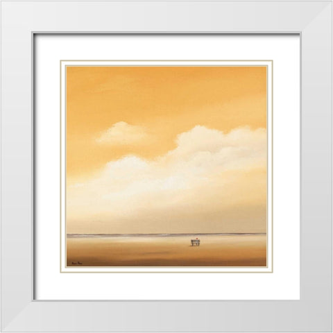 To dream about White Modern Wood Framed Art Print with Double Matting by Paus, Hans