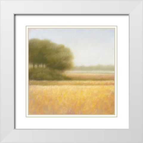 Wheat field White Modern Wood Framed Art Print with Double Matting by Dolieslager, Hans