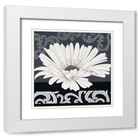 Decor II White Modern Wood Framed Art Print with Double Matting by Heigl, Franz