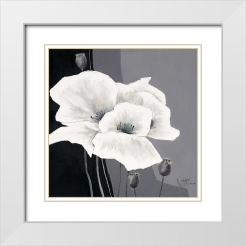 Decora I White Modern Wood Framed Art Print with Double Matting by Roseboom, Jettie