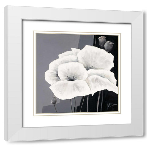 Decora II White Modern Wood Framed Art Print with Double Matting by Roseboom, Jettie