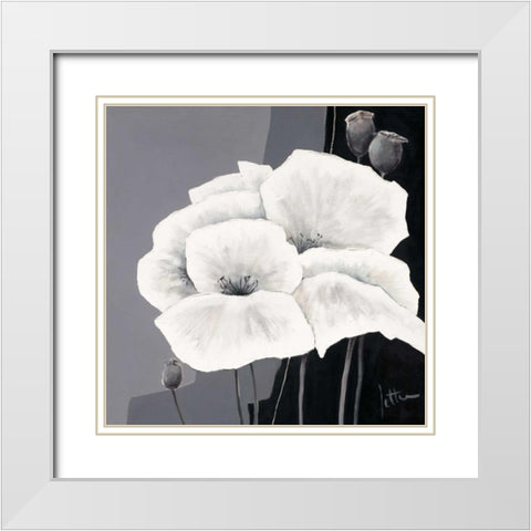 Decora II White Modern Wood Framed Art Print with Double Matting by Roseboom, Jettie