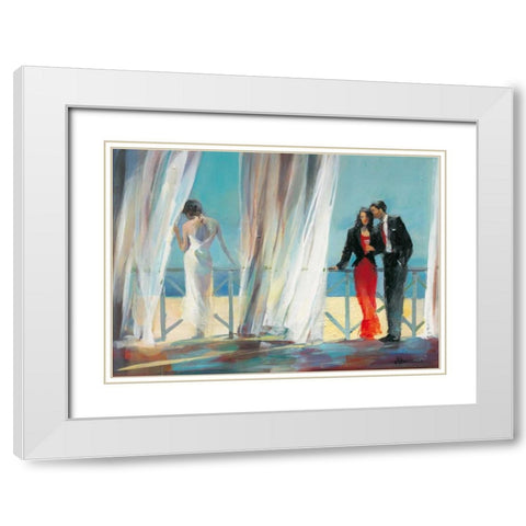 Dreaming about I White Modern Wood Framed Art Print with Double Matting by Haenraets, Willem