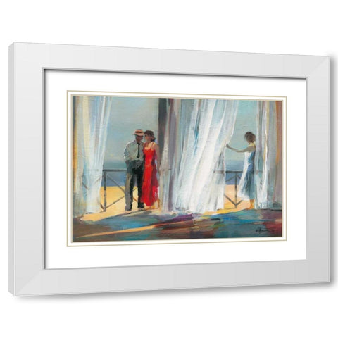 Dreaming about II White Modern Wood Framed Art Print with Double Matting by Haenraets, Willem