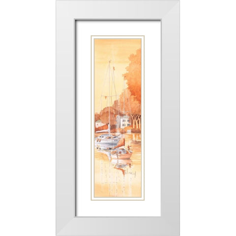 Seaside III White Modern Wood Framed Art Print with Double Matting by Franz, Heigl