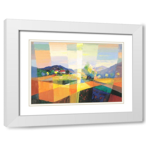 San Leonino White Modern Wood Framed Art Print with Double Matting by de Haan, Rob