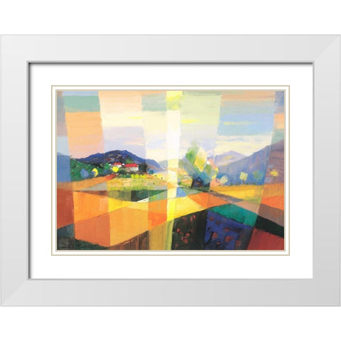 San Leonino White Modern Wood Framed Art Print with Double Matting by de Haan, Rob