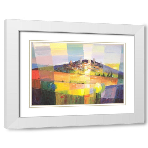 Gentilimiliano White Modern Wood Framed Art Print with Double Matting by de Haan, Rob