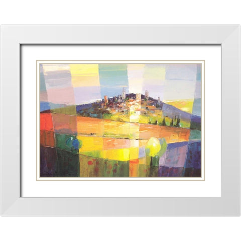 Gentilimiliano White Modern Wood Framed Art Print with Double Matting by de Haan, Rob