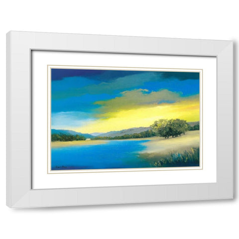 Timeless I White Modern Wood Framed Art Print with Double Matting by Paus, Hans