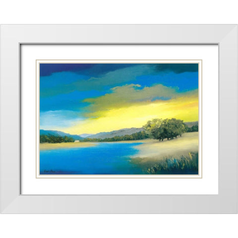 Timeless I White Modern Wood Framed Art Print with Double Matting by Paus, Hans