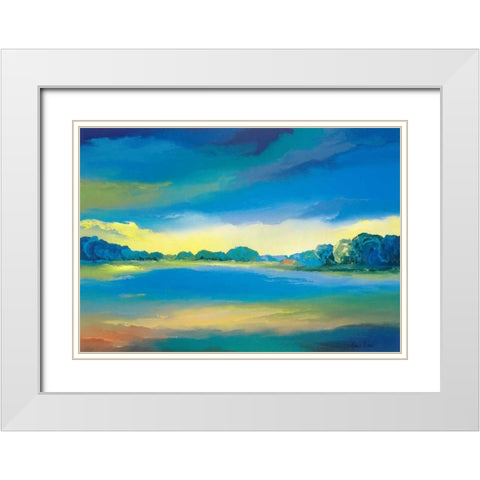 Timeless II White Modern Wood Framed Art Print with Double Matting by Paus, Hans