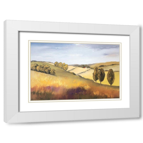The cottswold II White Modern Wood Framed Art Print with Double Matting by Paus, Hans
