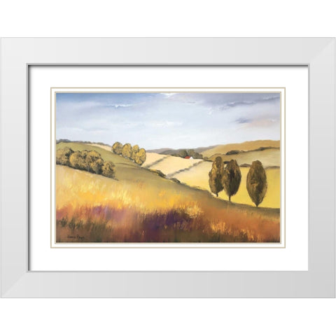 The cottswold II White Modern Wood Framed Art Print with Double Matting by Paus, Hans