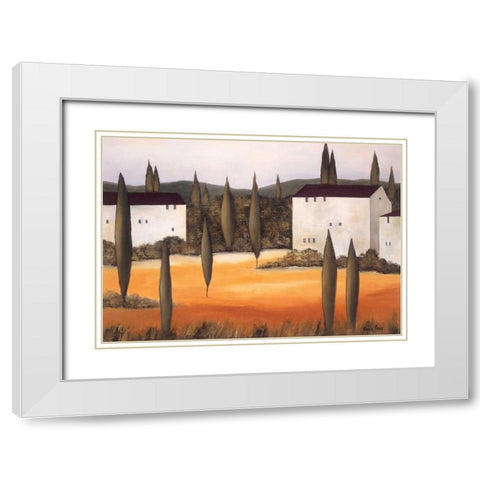 Twilight II White Modern Wood Framed Art Print with Double Matting by Paus, Hans