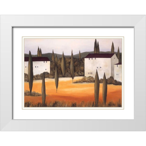 Twilight II White Modern Wood Framed Art Print with Double Matting by Paus, Hans