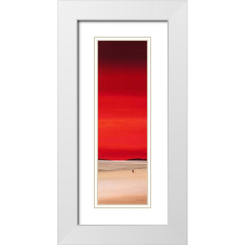 Only for us II White Modern Wood Framed Art Print with Double Matting by Paus, Hans