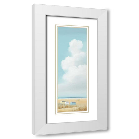 Summertime I White Modern Wood Framed Art Print with Double Matting by Paus, Hans