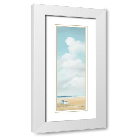 Summertime II White Modern Wood Framed Art Print with Double Matting by Paus, Hans