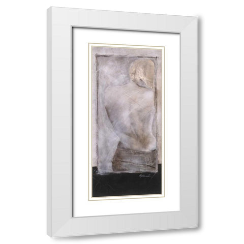 Private I White Modern Wood Framed Art Print with Double Matting by Emanuel, Beate