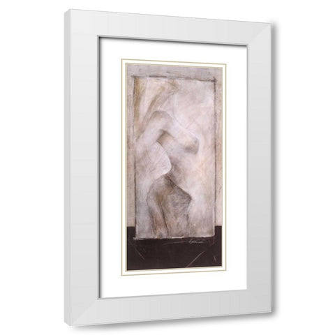 Private II White Modern Wood Framed Art Print with Double Matting by Emanuel, Beate