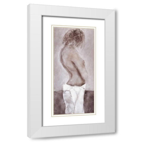 Private IV White Modern Wood Framed Art Print with Double Matting by Emanuel, Beate
