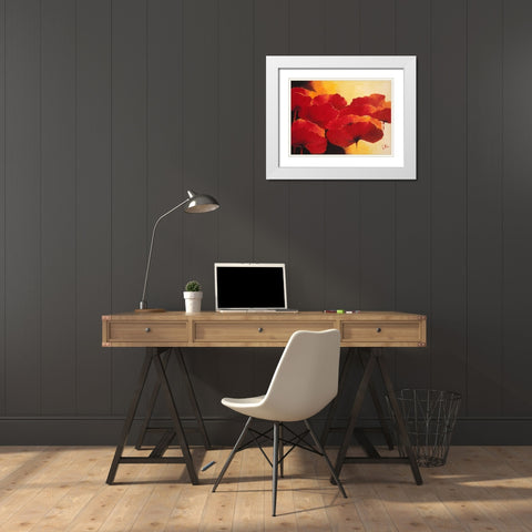 Absolute beautiful I White Modern Wood Framed Art Print with Double Matting by Roseboom, Jettie